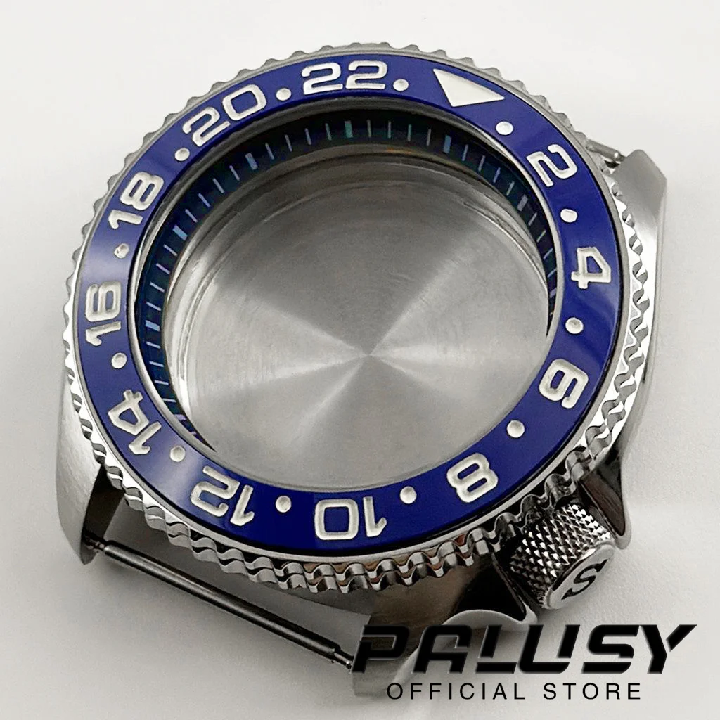 

42MM 007 NH35 Case With Blue Ring Watch Case Sloping Bezel For NH34 NH35 NH36 NH38 NH70 Movement 28.5mm Dial Mods