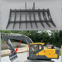 For Hydraulic Excavator Scarifier E111/E010/EC160 Metal Rake Bucket Model Toy Repair Parts Accessories