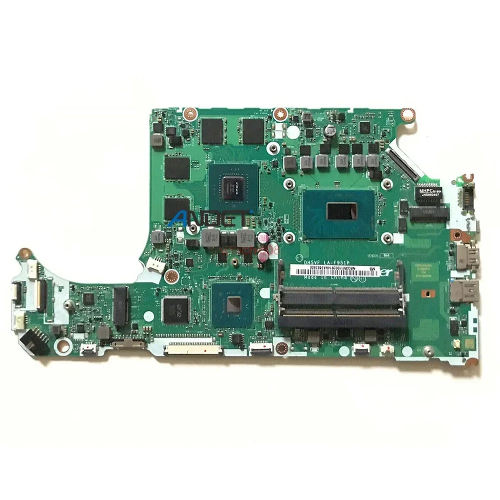 Aspire A715-72G For Acer Laptop Motherboard Mainboard With i5-8300H CPU GTX1050 4GB GPU DH5VF LA-F951P NBGXB11001 NB.GXB11.001