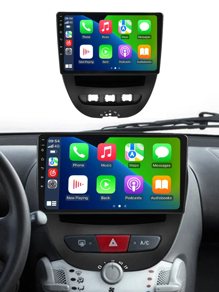 MEKEDE Intelligent autoradio systeem Android 14 Radio Carplay voor Peugeot 107 Toyota Aygo Citroen C1 2005-2014 Multimedia speler - afbeelding 2