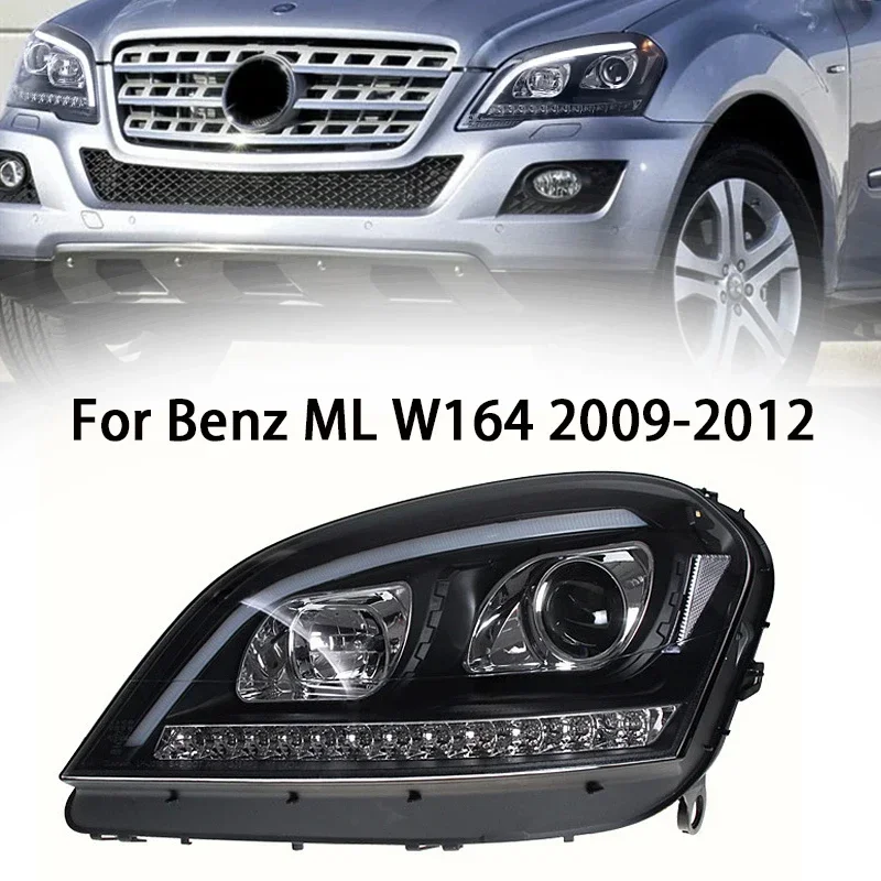 

Автомобильные светодиодные фары для Mercedes-Benz ML W164 2009-2012 ML350 ML400 ML500, обновленные светодиодные передние фары DRL с указателями поворота в сборе