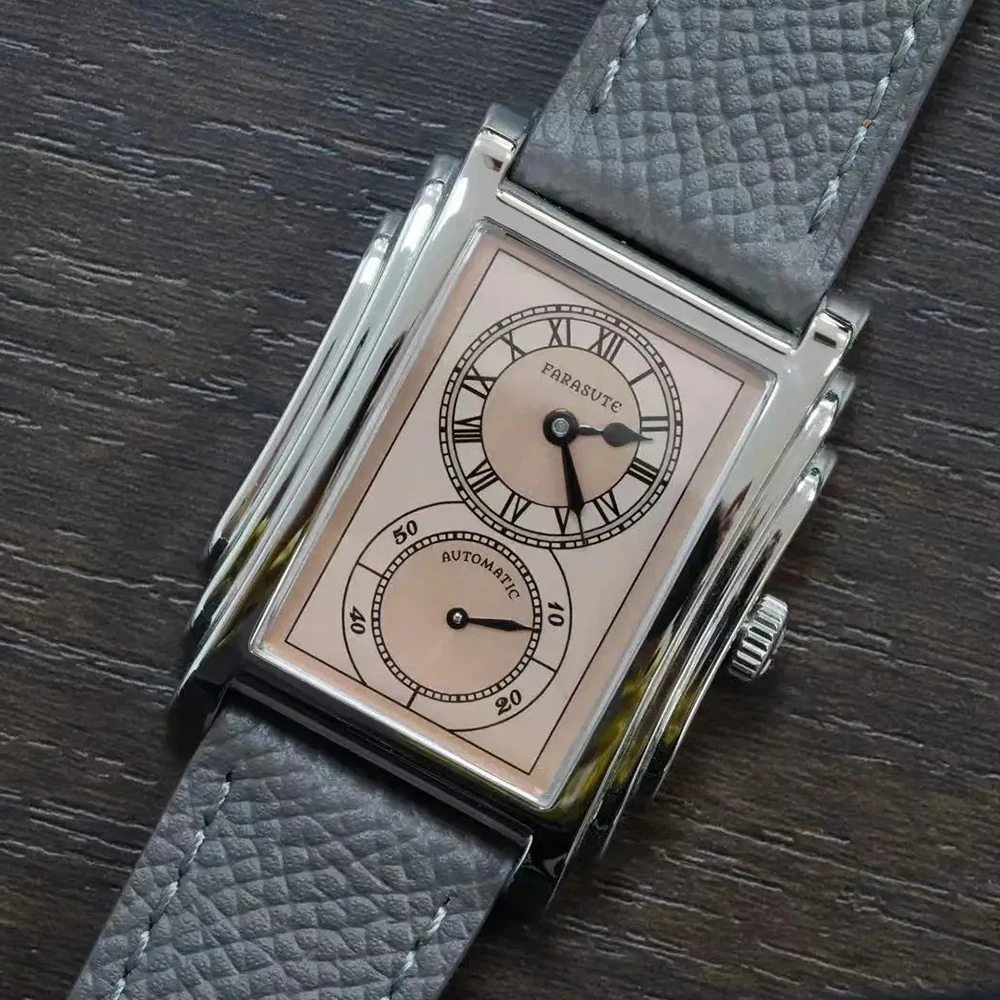 

FARASUTE Classic Square Automatic Movement Mechanical Doctor Wristwatch For Male Vintage Sapphire Watch Men Montres pour hommes