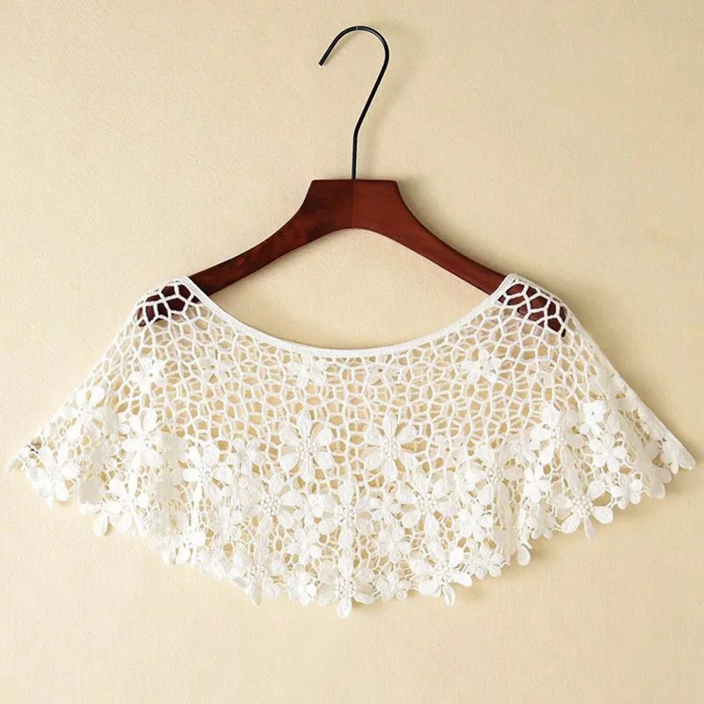 

Women Vintage Crochet Knit Cape Lace Short Hollow out Shawls Shrug Poncho Crochet Lace Hollow Out Short Fashionable Beautiful