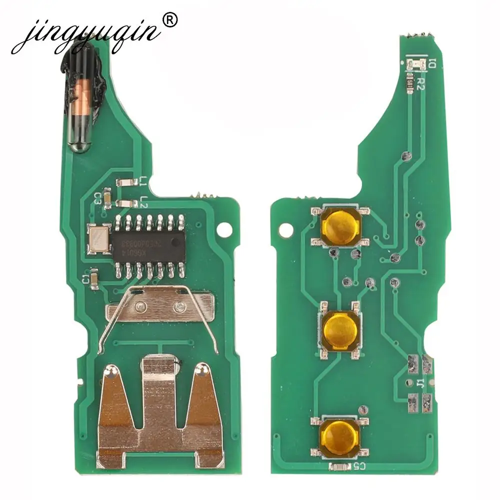 Jingyuqin 10X dla VW Polo Sedan Golf 6 Passat B6 Volkswagen Touran Bora klucz składany 5K0837202AD 434Mhz ID48 zdalnie sterowanym samochodowym