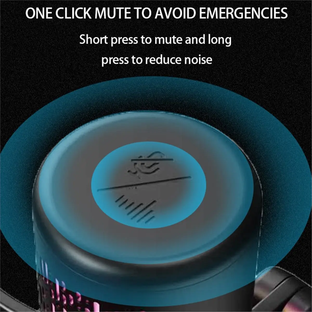 OKgood USB Microphone for Recording Streaming on PC Headphone Output Touch-Mute Button RGB Gaming Microphone Noise Cancellation