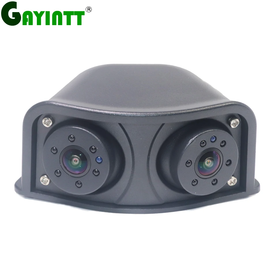 GAYINTT Electronic Mirror Camera IR Night View 2 Channels Side Left/ Right AHD 720P Car Dual Lens For Truck Bus Rv Vans BSD Rada