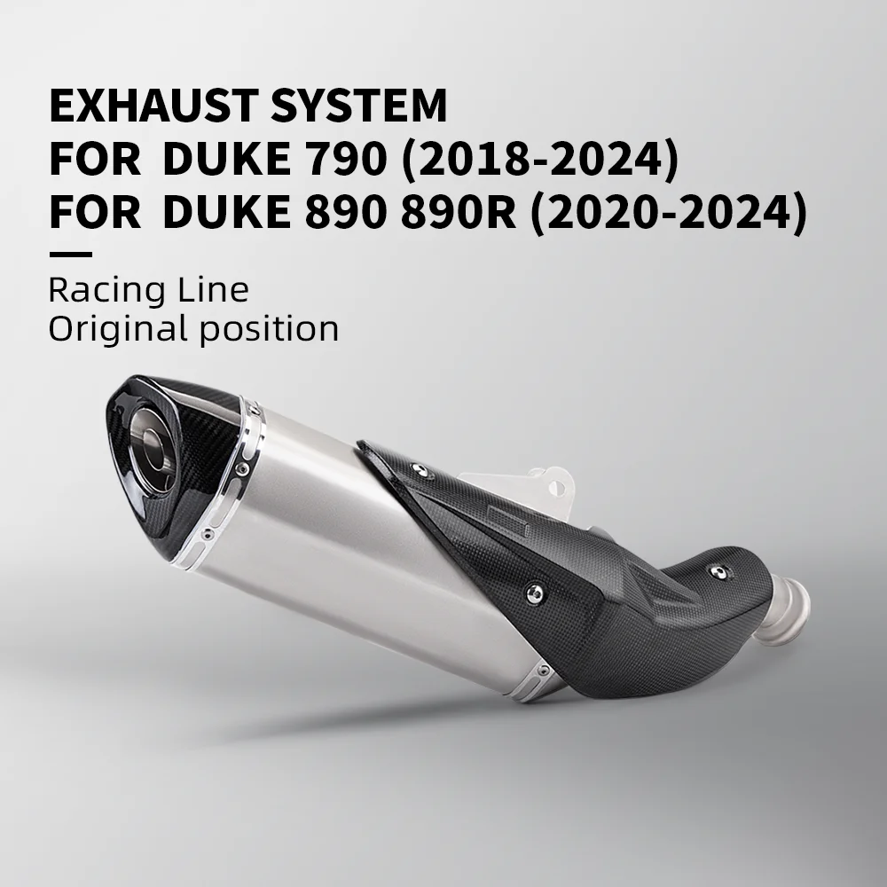 Motorcycle Exhaust System for DUKE 790790duke  2018-2024 DUKE 890 890R 2020-2024 Racing Line Original position