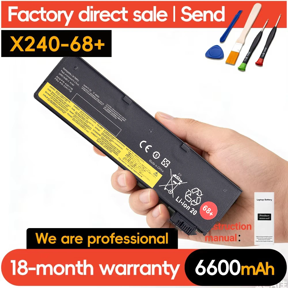 

SUOZHAN Laptop Battery For Lenovo Thinkpad X270 X260 X240 X240S X250 T450 T470P T440S K2450 W550S 45N1136 45N1738 68+