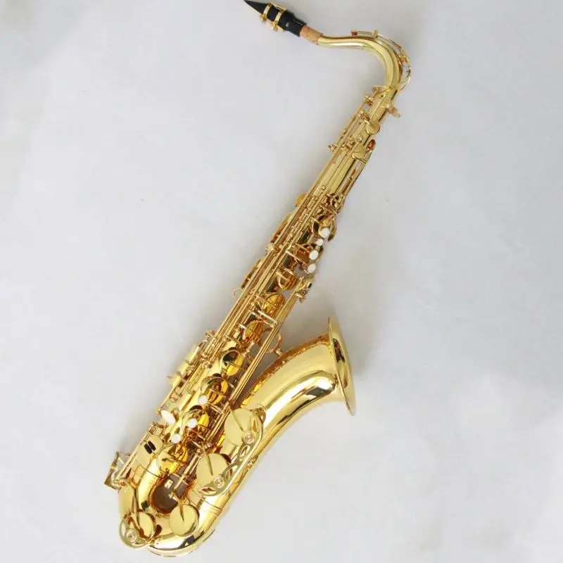 

High Quality OEM Gold Lacquer Tenor Saxophone Bb Key Sax Tenor With Bag