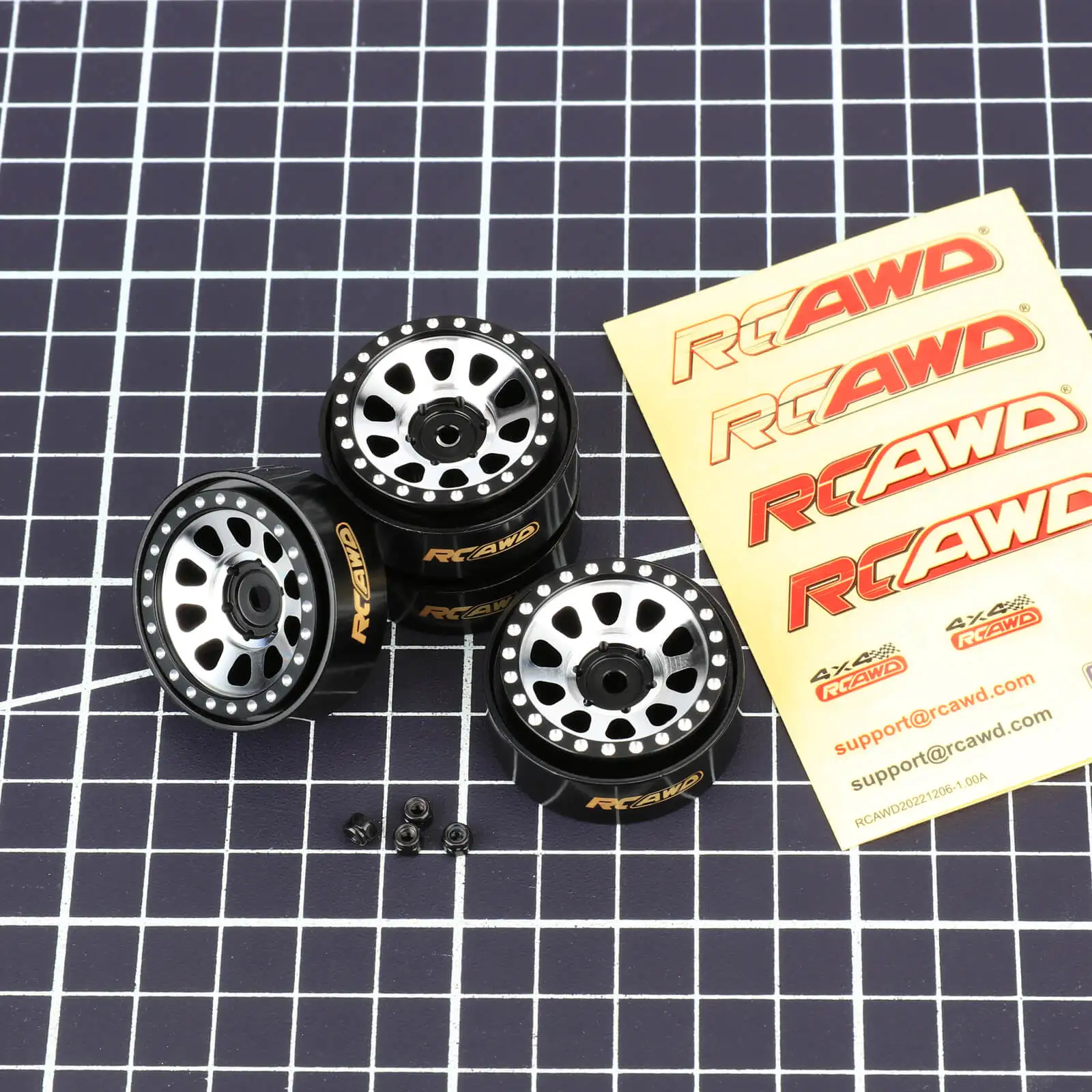 RCAWD Aluminum  1” beadlock wheel rim 10 holes for Axial 1/24  SCX24 crawlers upgrades Parts