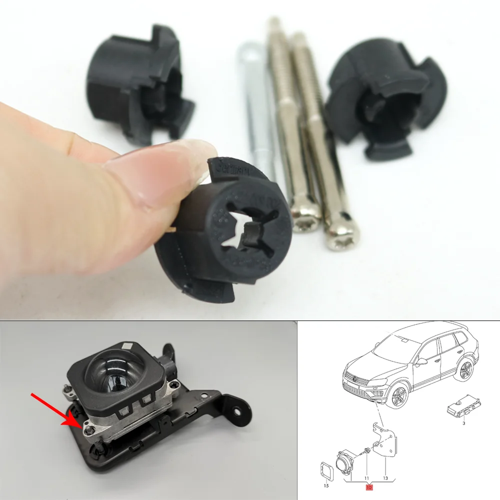 Front ACC Radar Sensor Module Bracket Mounting Screw Clip For Porsche Macan 95B Cayenne 958 Panamera 970 911 991 VW Touareg 7P5