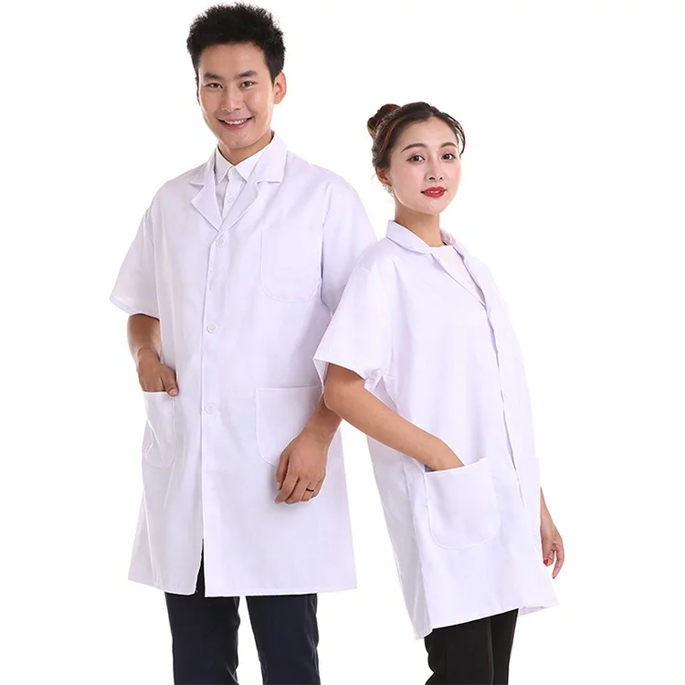 

Hospital Uniforms White lab Coats Comfortable Cotton Medical Workwear Professional Hospital Scrubs Uniforms Doctor Wear