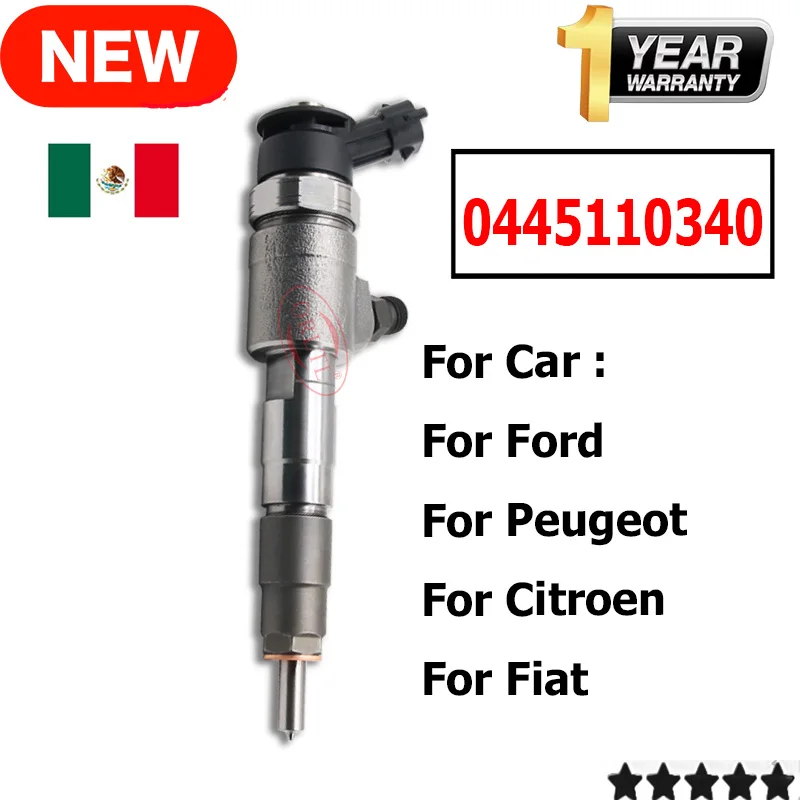 

0445110340 9687069280 1980S5 NEW Diesel Fuel Injector 0 445 110 340 For Ford Peugeot Citroen Fiat 1.6 AV2Q9F593BA AV6Q9F593BA