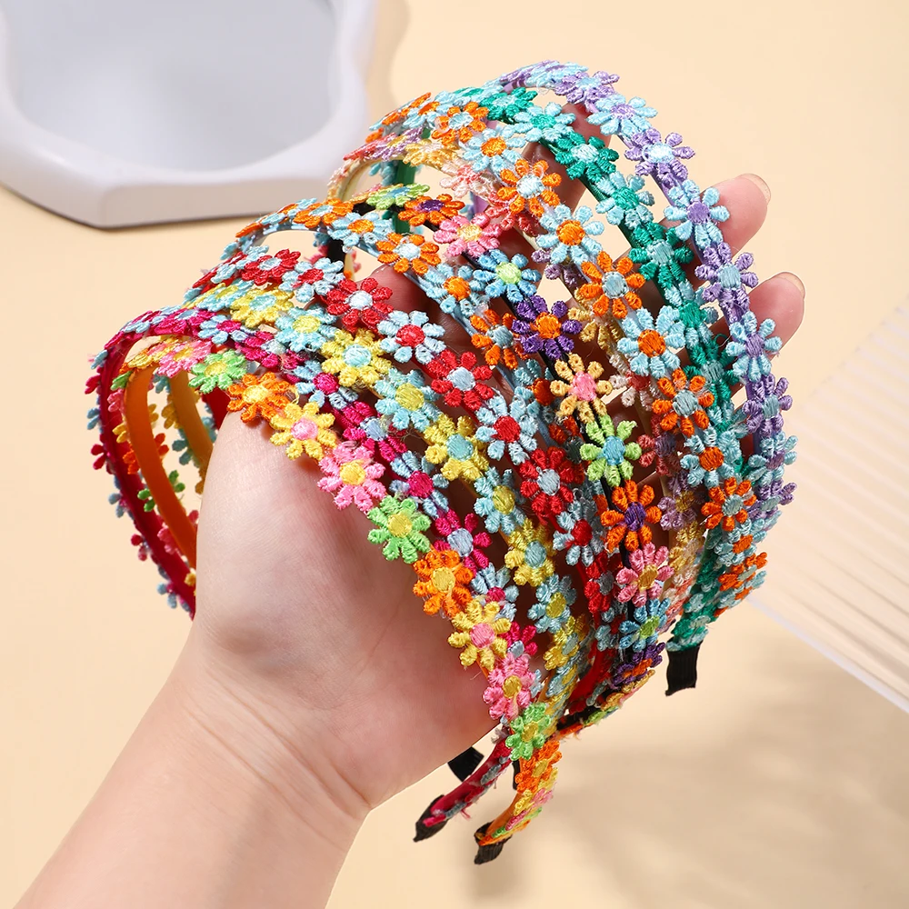 

1pcs Bohemia Daisy Colorful Hair Hoop for Girl Delicate Broken Bangs Hair Band Children Party Scrunchie Hair Accessories Gift