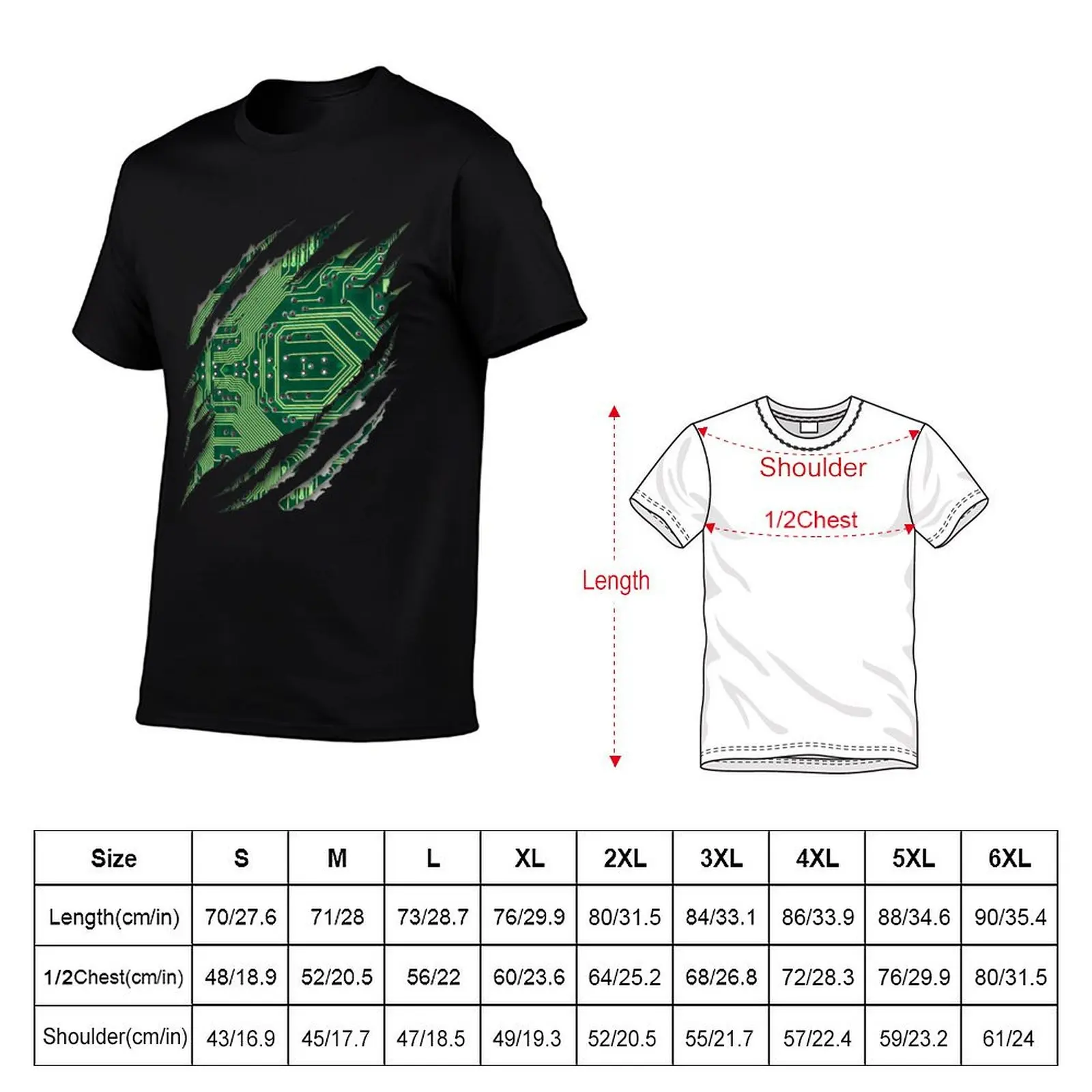 Computer Circuit Inside Me - Computer Engineer, Programmer, Geek, PC Users Funny Gift T-Shirt Fashion Pattern Printed Tee Shirt