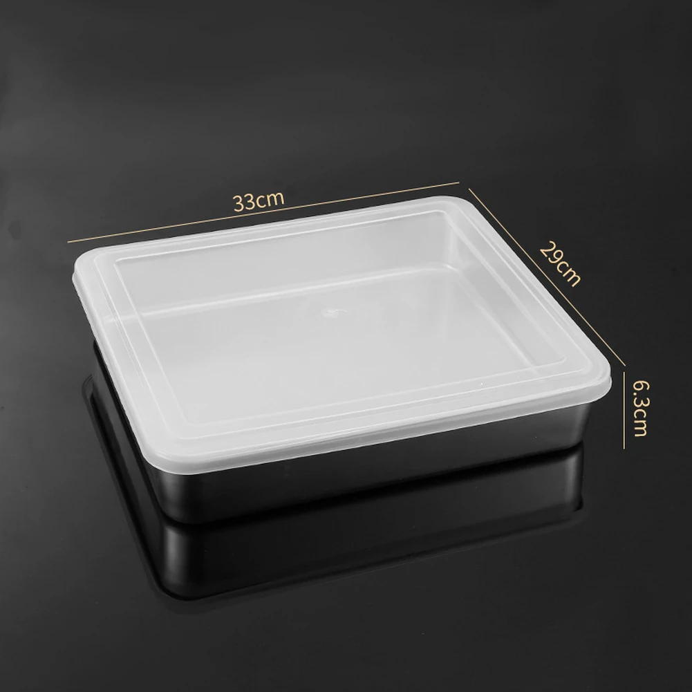Transparent Cover Bakeware Stainless Steel Baking Tray High Temperature Resistant Secure Cover For Cakes Baking Pan