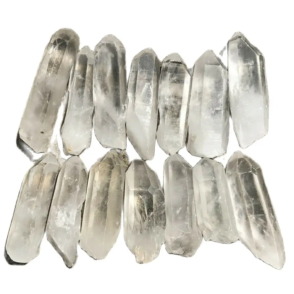 

25-20pcs+ Natural clear quartz lemurian obelisk crystal point quartz healing 2.2lb