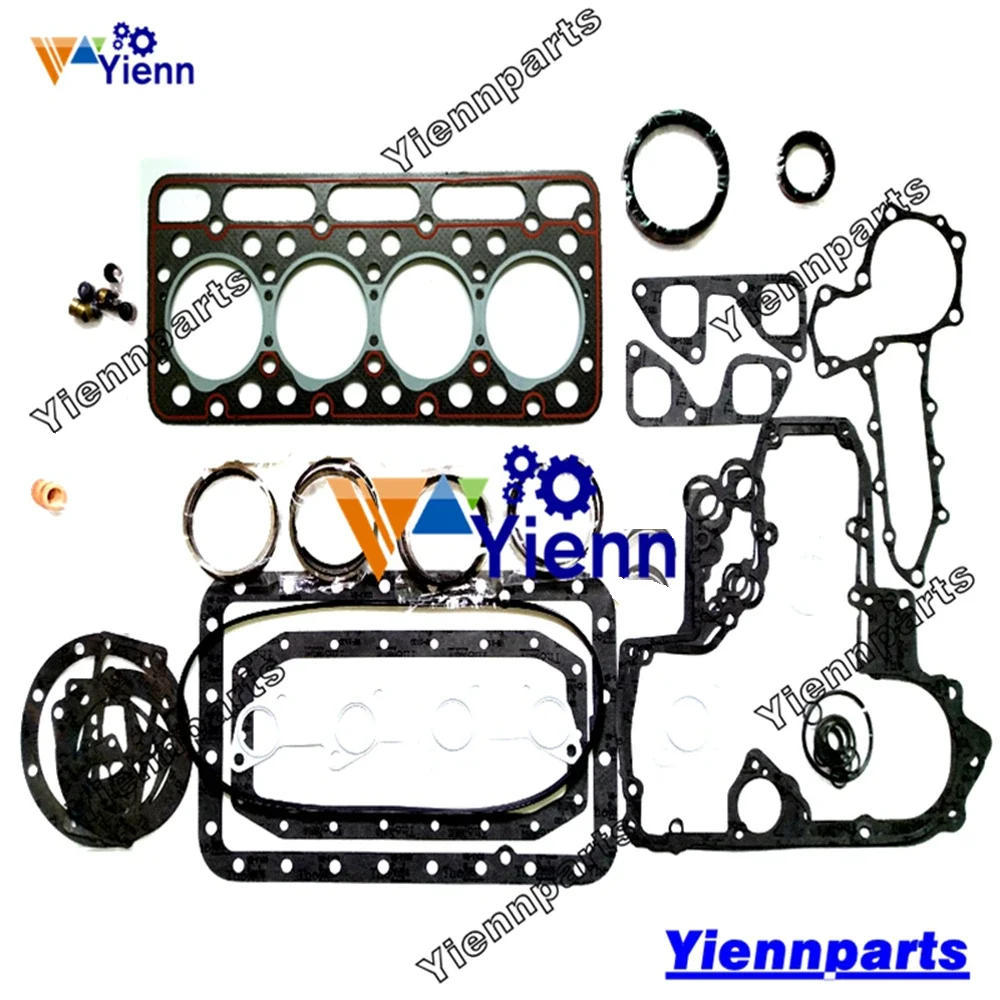 V1502 V1502-C Overhaul Full Gasket Set With Piston Ring For Kubota Tractor L2050 L2350 Loader 808 810 Diesel Engine Repair Parts