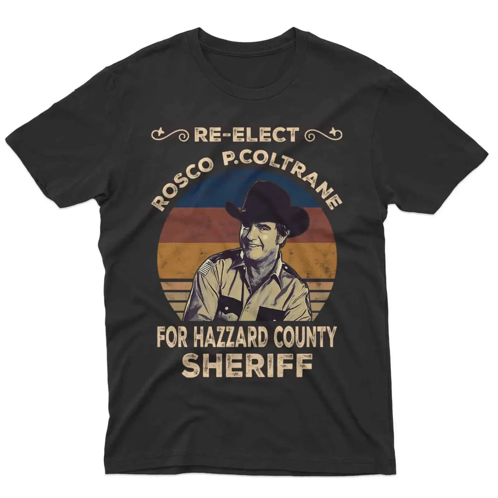 Rosco P Coltrane Vintage Movie T Shirt Size S 3XL vintage Washed Top For Everyday Wear Versatile Casual Slightly Breathable