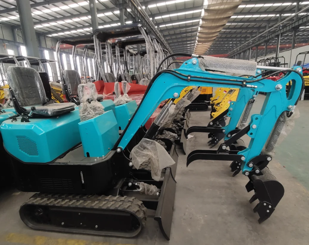 Czerwony Żółty Niebieski Czarny Kolory 1T 1.2T 1.8T 2T Hydrauliczna mała koparka Bagger Mini gąsienicowa koparka wysokoprężna z bezpłatnym łyżką