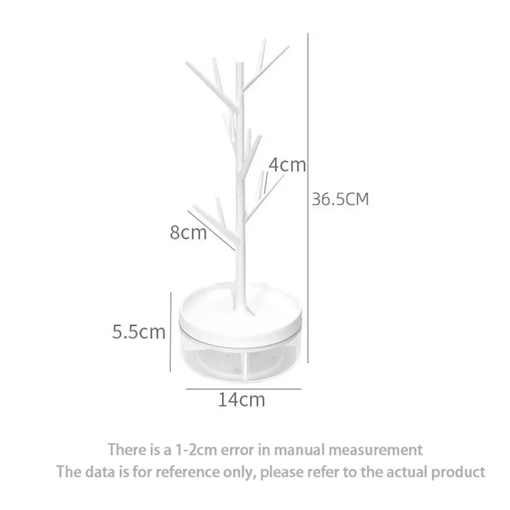 Portable Jewelry Display Rack Rotatable Dust-proof Storage Rack Tree Branch Durable Desktop Storage Box Photography Props