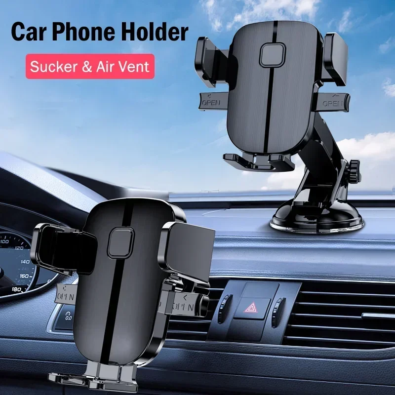 Sucker/Air Vent Mount Car Phone Holder for Doogee S110 S100 S99 S98 S97 S96 S89 Pro DK10 V31GT V20 V30 Pro Rugged Phone Stand