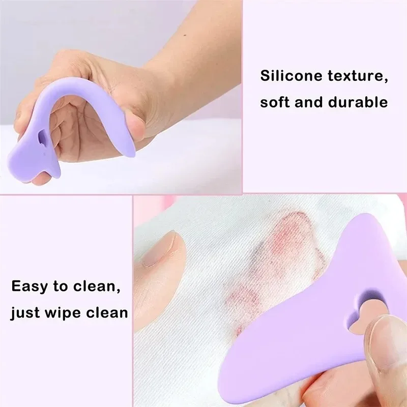 Venta al por mayor, plantilla de delineador de ojos multifuncional, puntas de ala, ayuda para delineador de ojos de silicona, lápiz labial de dibujo, ayuda para usar, herramientas de maquillaje reutilizables