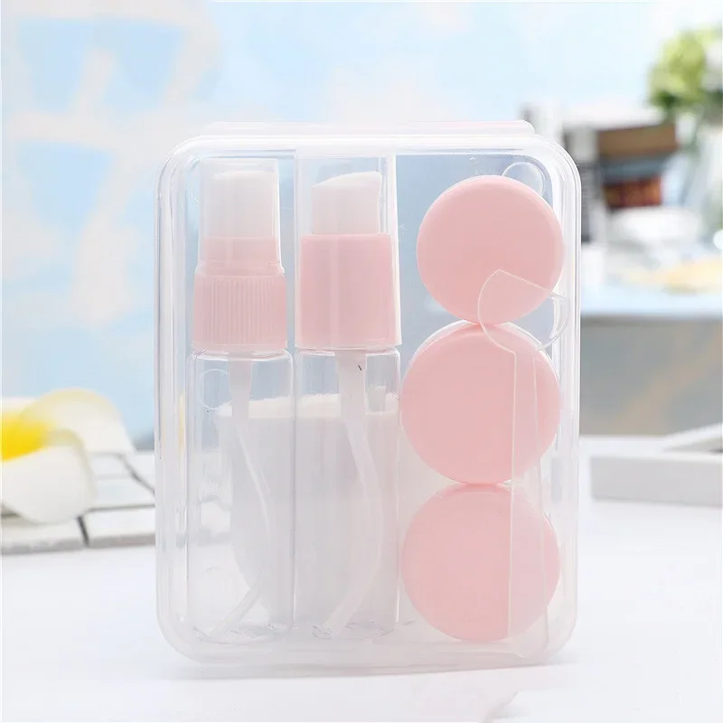 

6Pcs/Box Travel Empty Bottle Plastic Refillable Bottles Face Cream Serum Pot Bottles Container Set Makeup Tool