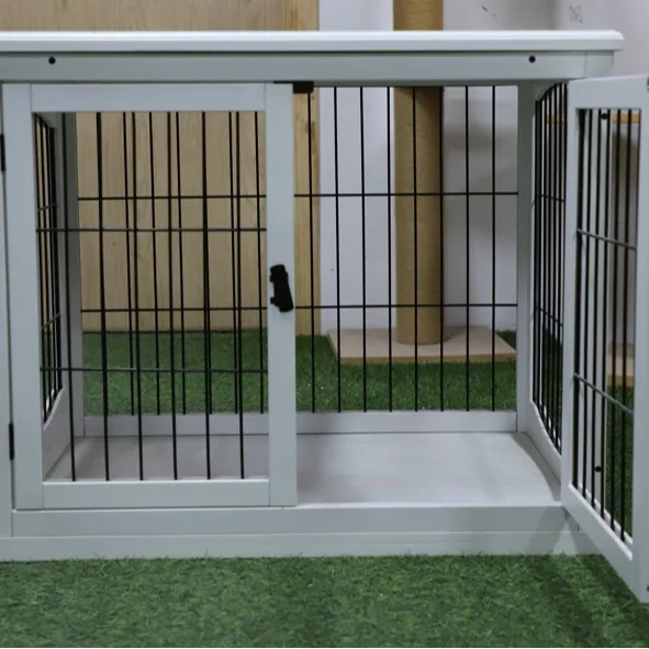 Gabbia per cani in legno per animali domestici Shiba Inu per interni Cane mediamente Recinzione per cani di piccola taglia Gabbia per cani separata per uso domestico con toilette