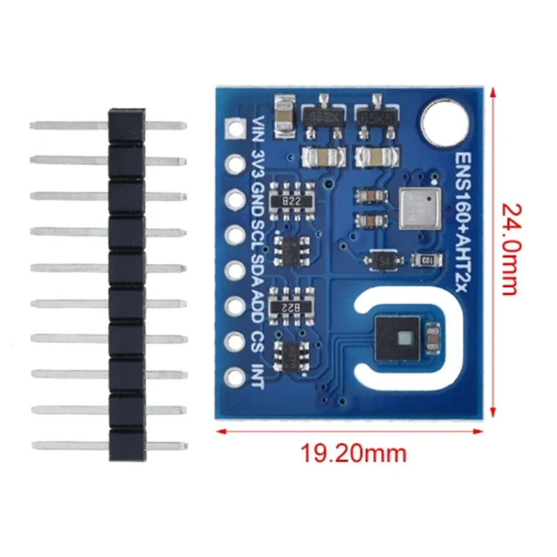 ENS160 + AHT21คาร์บอนไดออกไซด์ CO2 ECO2 TVC เซ็นเซอร์วัดความชื้นอุณหภูมิคุณภาพอากาศเปลี่ยน CCS811