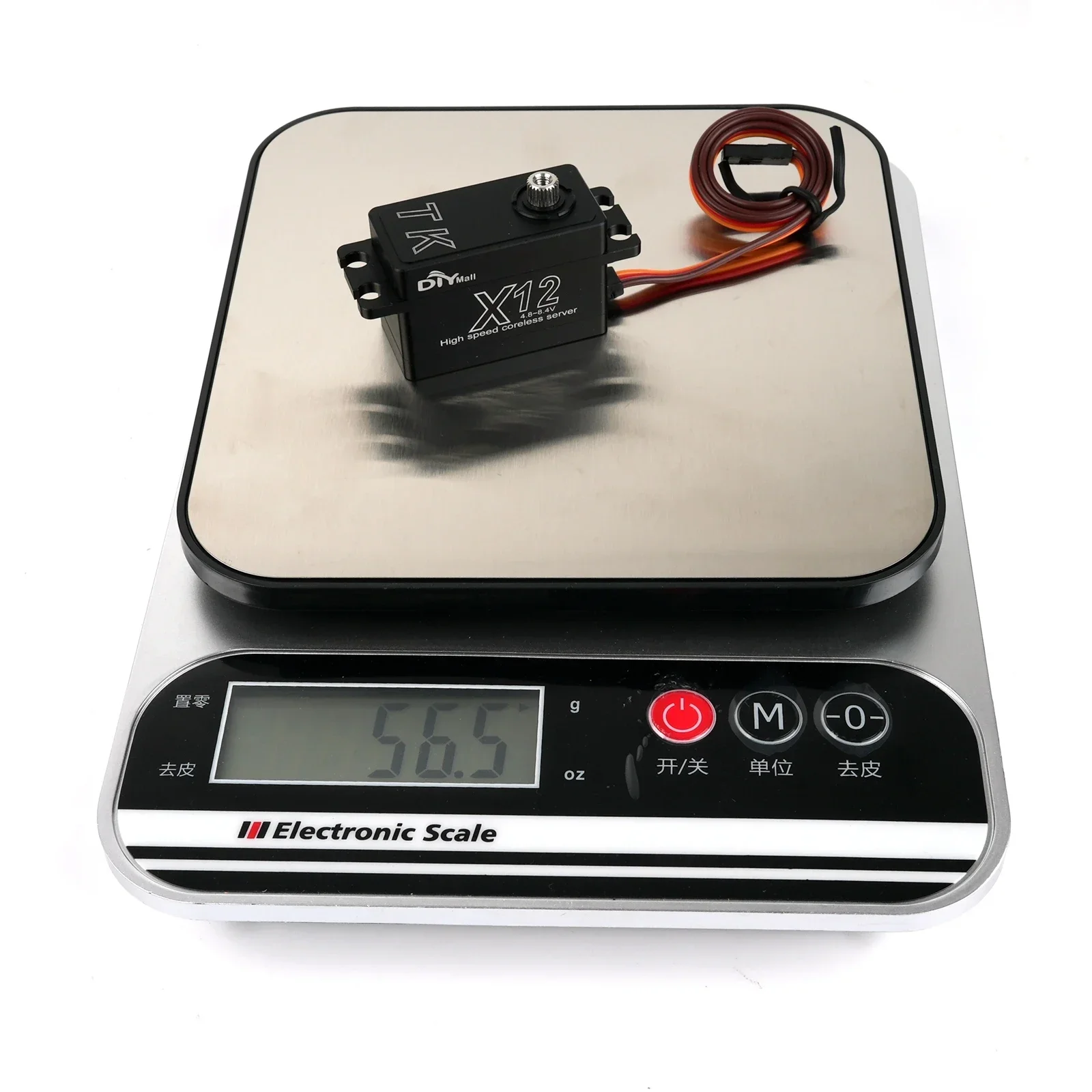 X12 Servo coreless ad alta velocità a basso profilo 12KG - 25T Custodia digitale completamente in metallo con ingranaggi in acciaio inossidabile per auto/barche RC 1/8 1/10