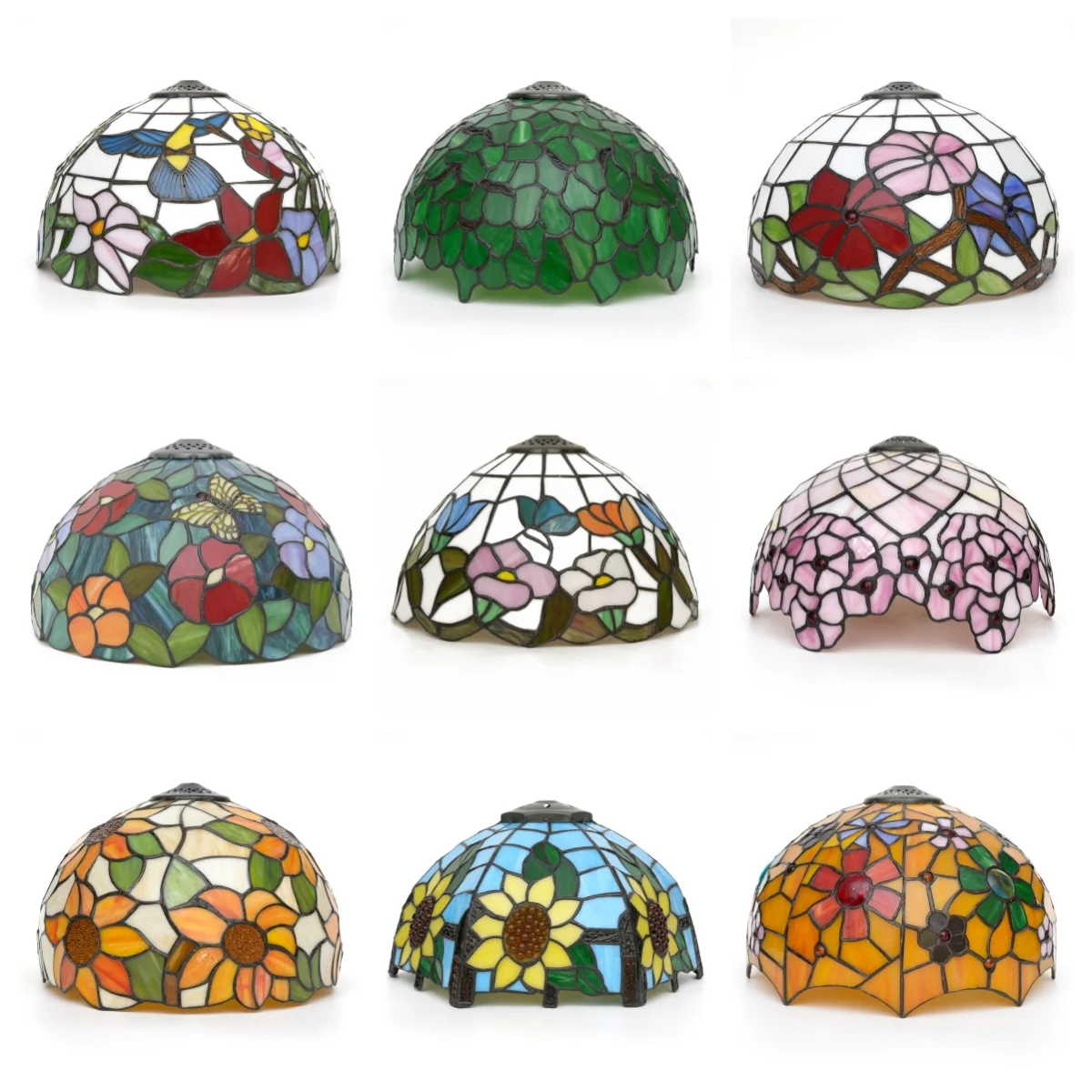 

Scandinavian lampshade Stained glass cherry blossoms style Replacement 12" 30CM Handmade retro lampshade Easy replacement