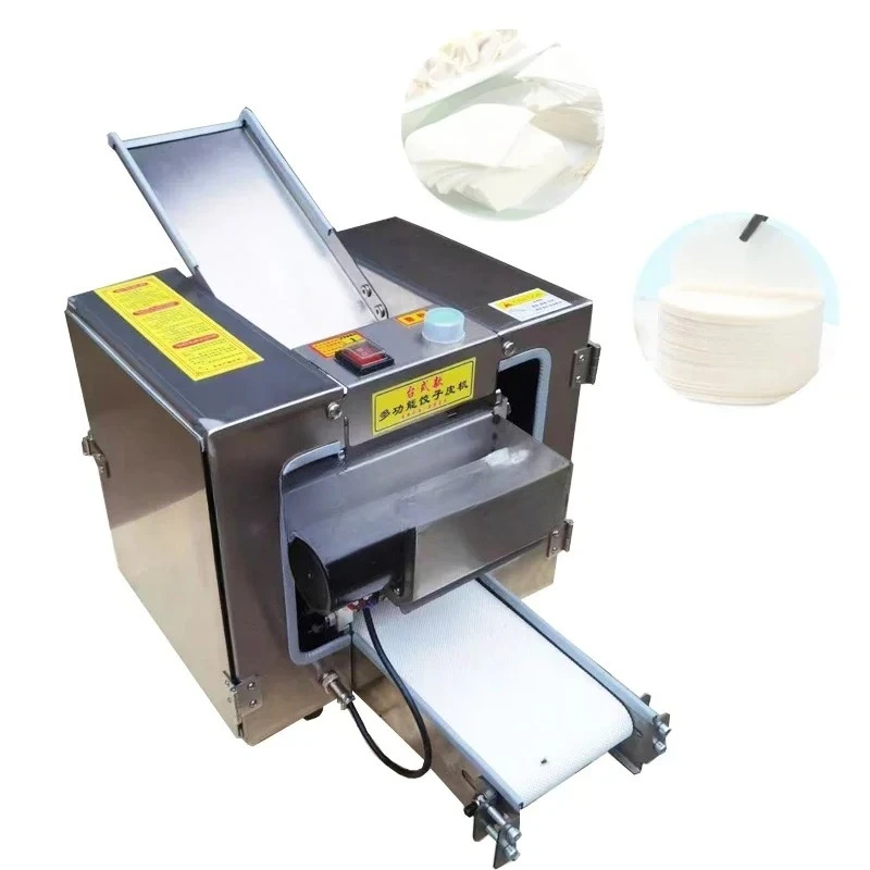 Commercial Wonton Dumpling Wrapper Maker Machine Round Dumpling Skin Dough Slicer Rolling Press Making Square