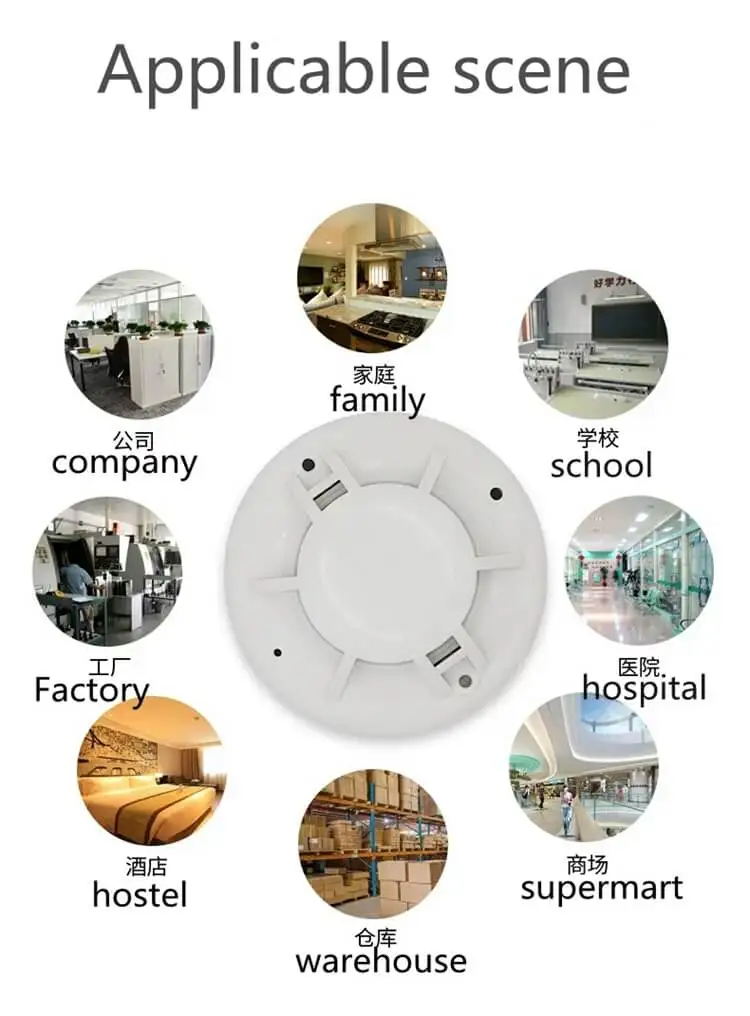 Conventional 2 Wired Network Photoelectric Fire Alarm Smoke Detector CE Certified Waterproof/Weatherproof Fire Protection