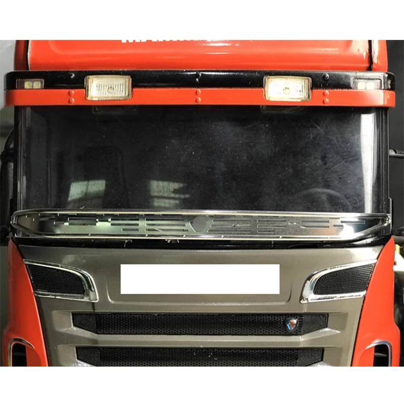1/14 RC Speelgoed Truck Metalen Voorruit Guard Voor Tamiya Actros R620 R470 1/14 RC Tractor Truck Accessoires Onderdelen SCALECLUB DSW-TY-1