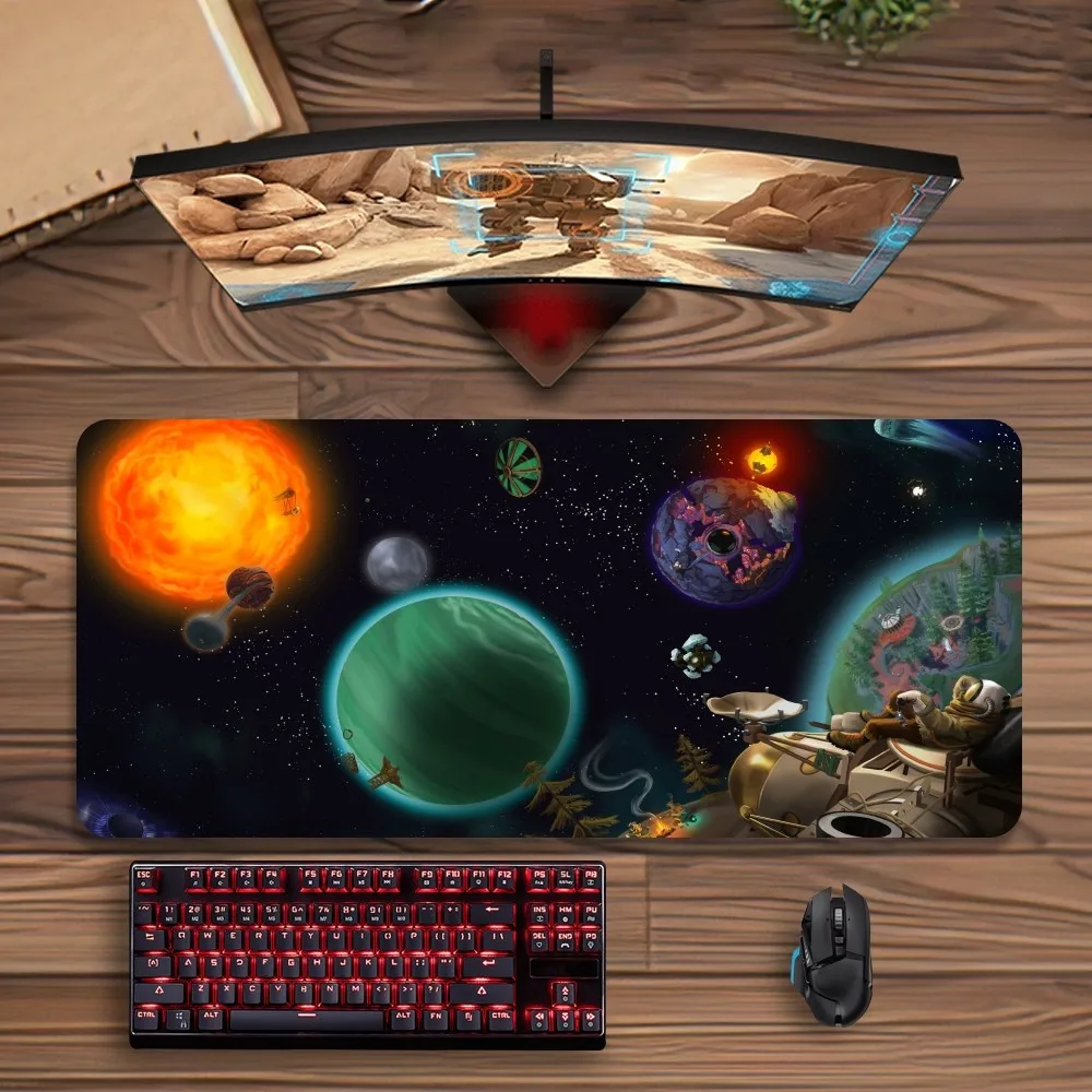 Outer Wilds Mousepads Monster Large Mouse Mat Big Desk Pad Non Slip Rubber Mouse Pad Big Keyboard Mats Mouse Pad