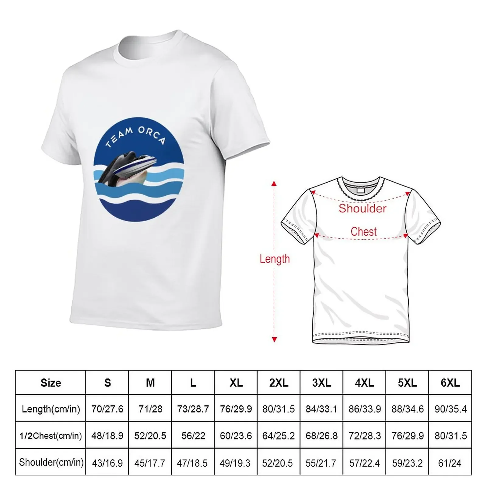 New Team Orca T-Shirt summer clothes plus size clothes vintage clothes anime figures t shirts for men pack