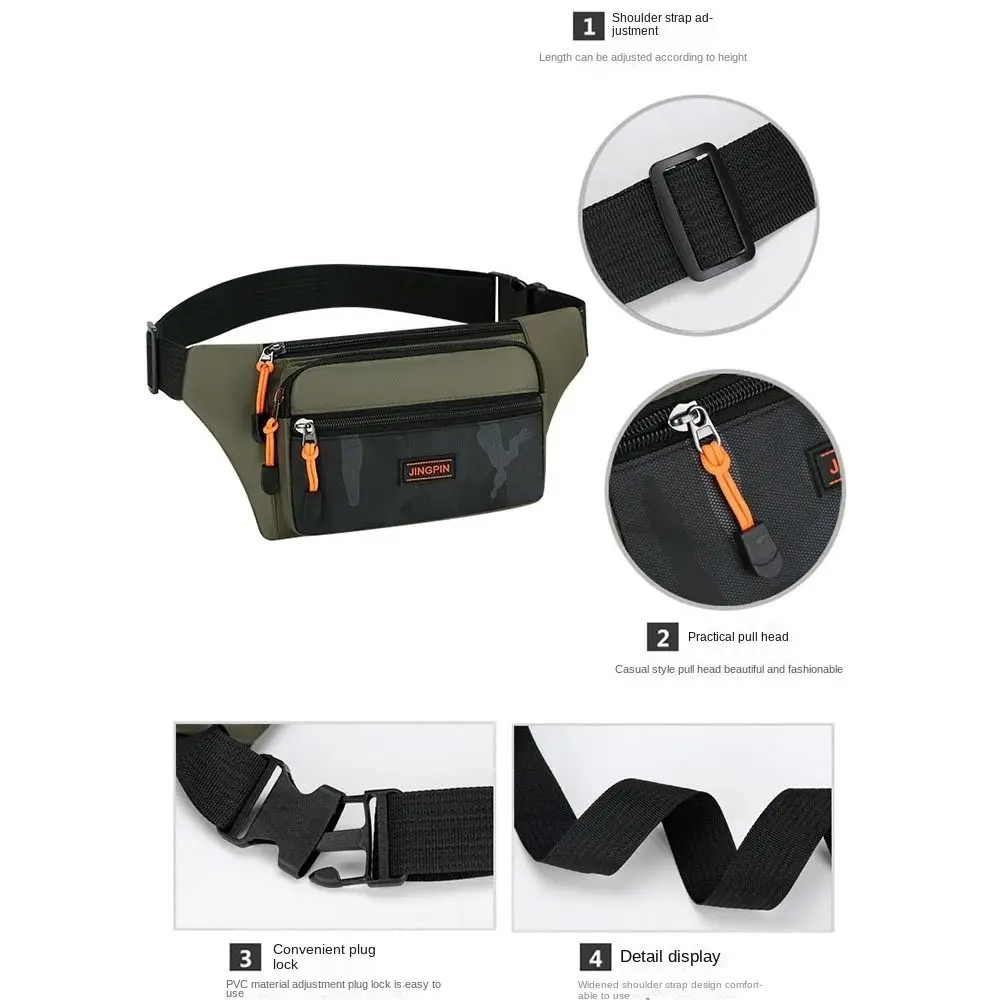 Men Waist Bag Multi-functional Sports Waist Bags Fitness Anti-theft Mobile Phone Waist Pack Chest Bag Close Fitting Waist Bags