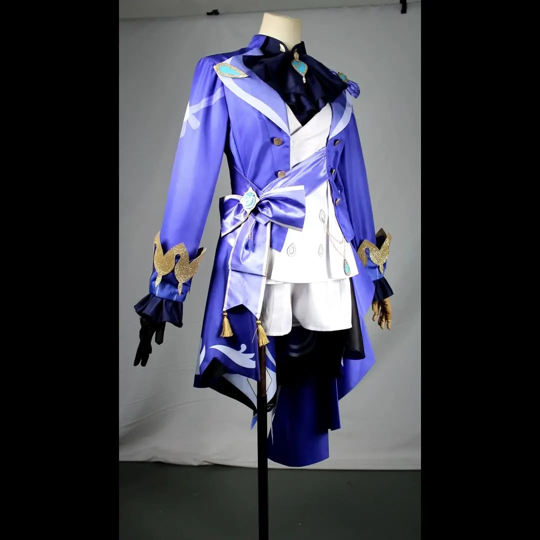 Furina Focalors Costume Cosplay Anime nicole Ousia pneumma Furiina Hydro God Archon Set completo uniforme scarpe parrucca