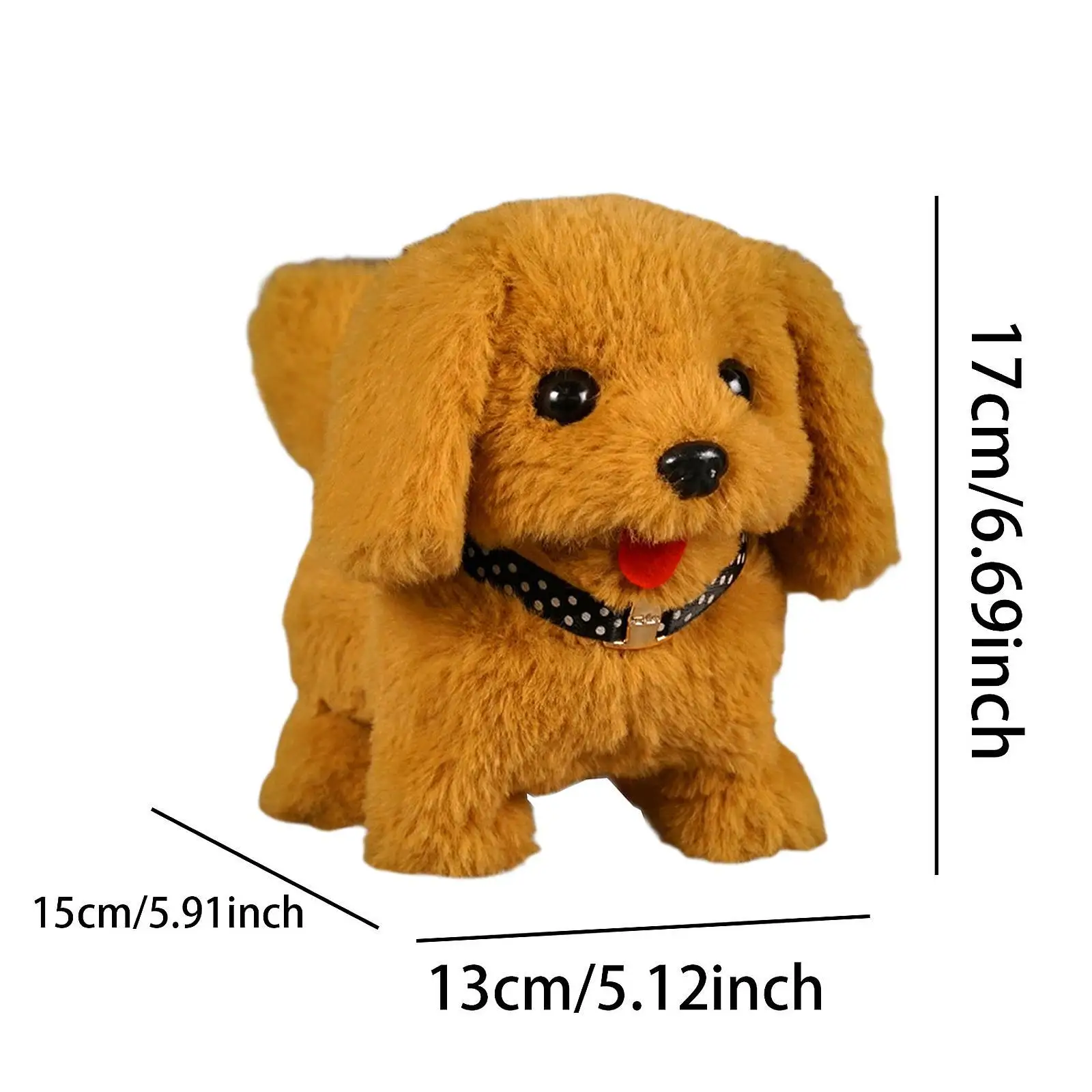 Interaktywna elektroniczna pluszowa zabawka szczeniak, miękka pluszowa zabawka chodząca i wydająca dźwięki.