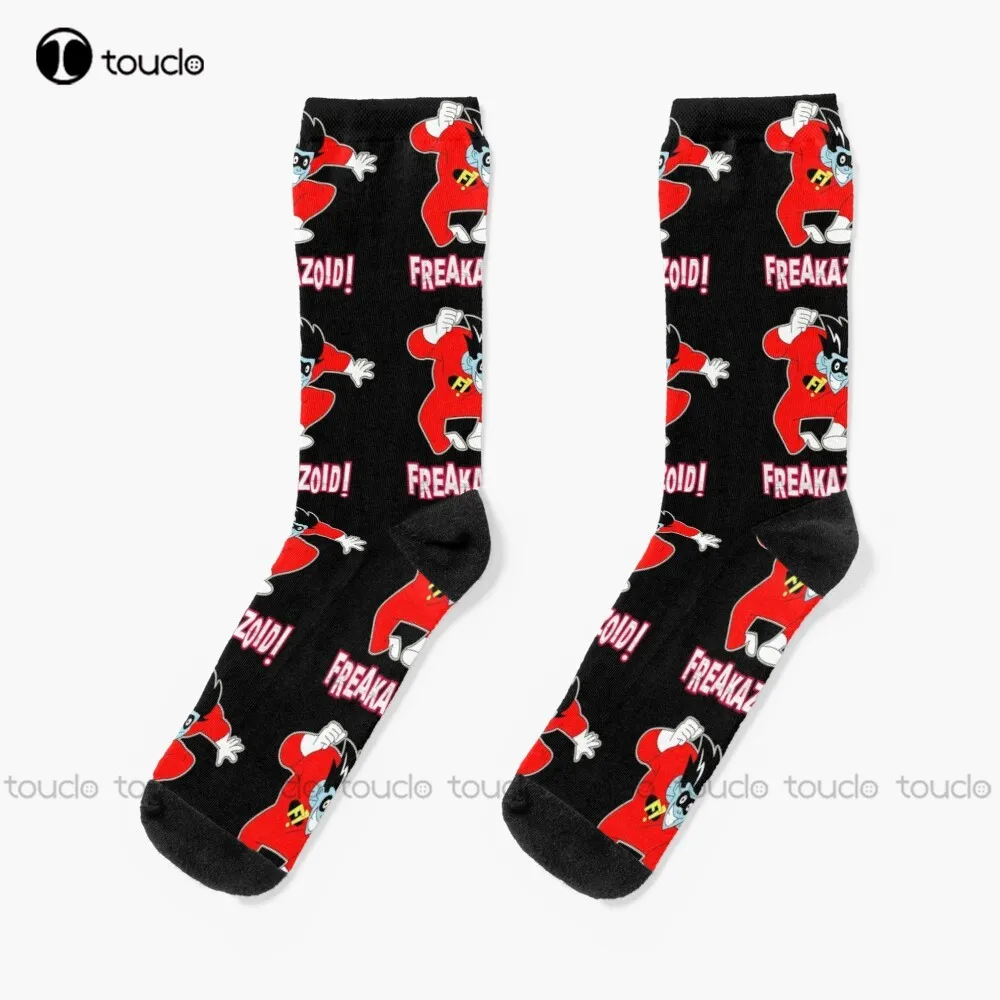 Freakazoid Socks Halloween Socks Men Street Skateboard Socks 360° Digital Print Design Cute Socks  Creative Funny Socks