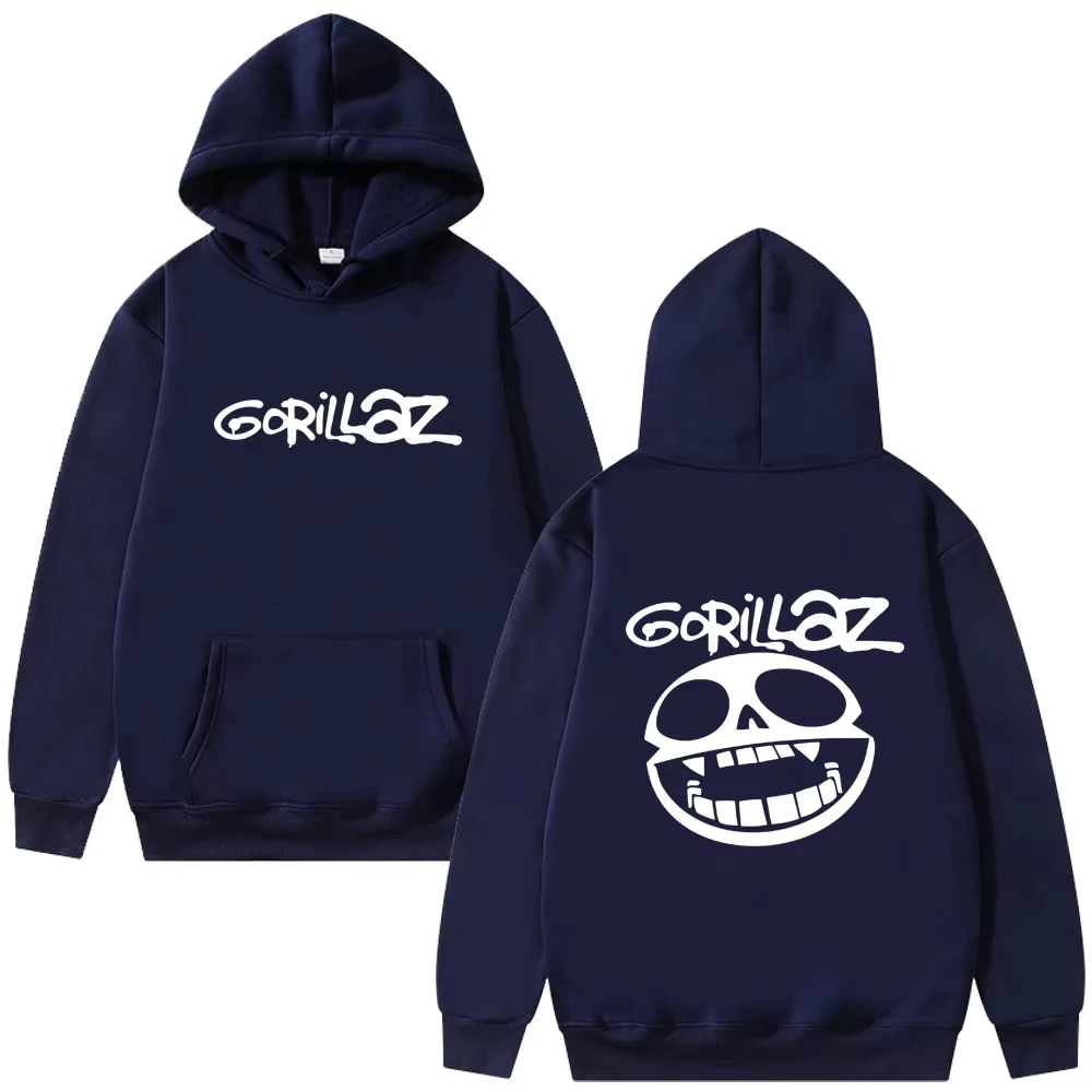 Best Famous Rock Band Gorillaz Graphic Male Hoodie Vintage Casual Pullover Hoodie Men Women Hip Hop Fashion Oversized Streetwear