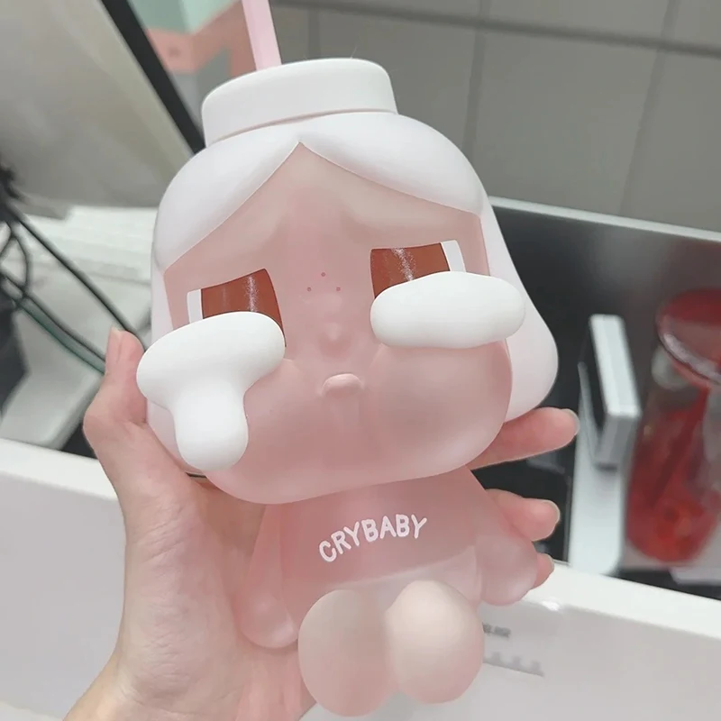 Original Crybaby Crying Again Series Straw Cup Crying Rabbit Creative Trend Periphery Water Cup Delicated Girl Christmas Gift