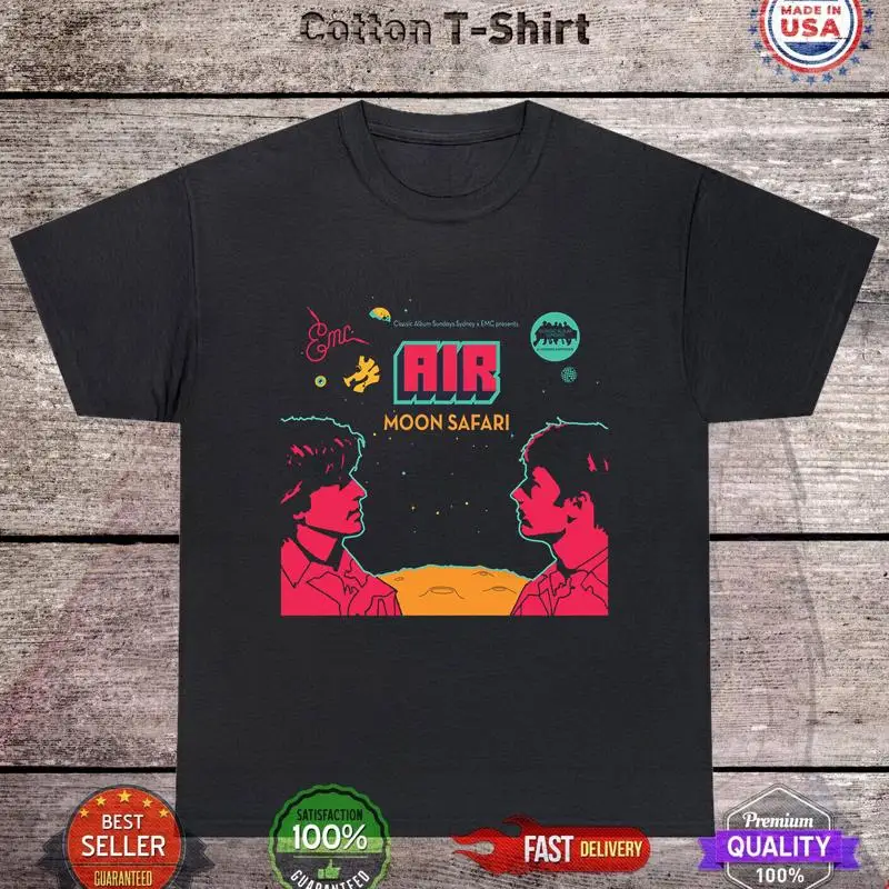 Air Band Play Moon Safari Classic Album Sunday T Shirt Full Size S 5XL