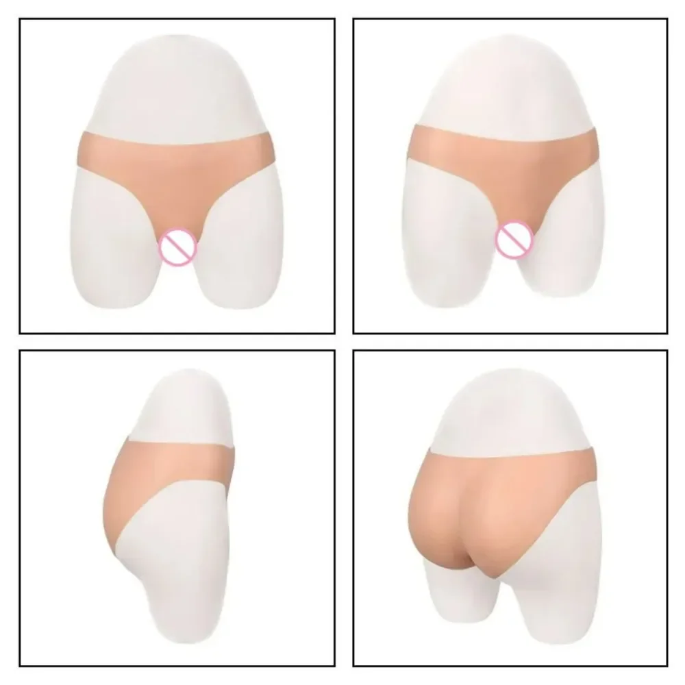 Fake Vagina Pants Hide Penis Silicone Transgender Underwear Realistic Pussy Labia Crossdressing Panties For Cosplay Shemale Gays