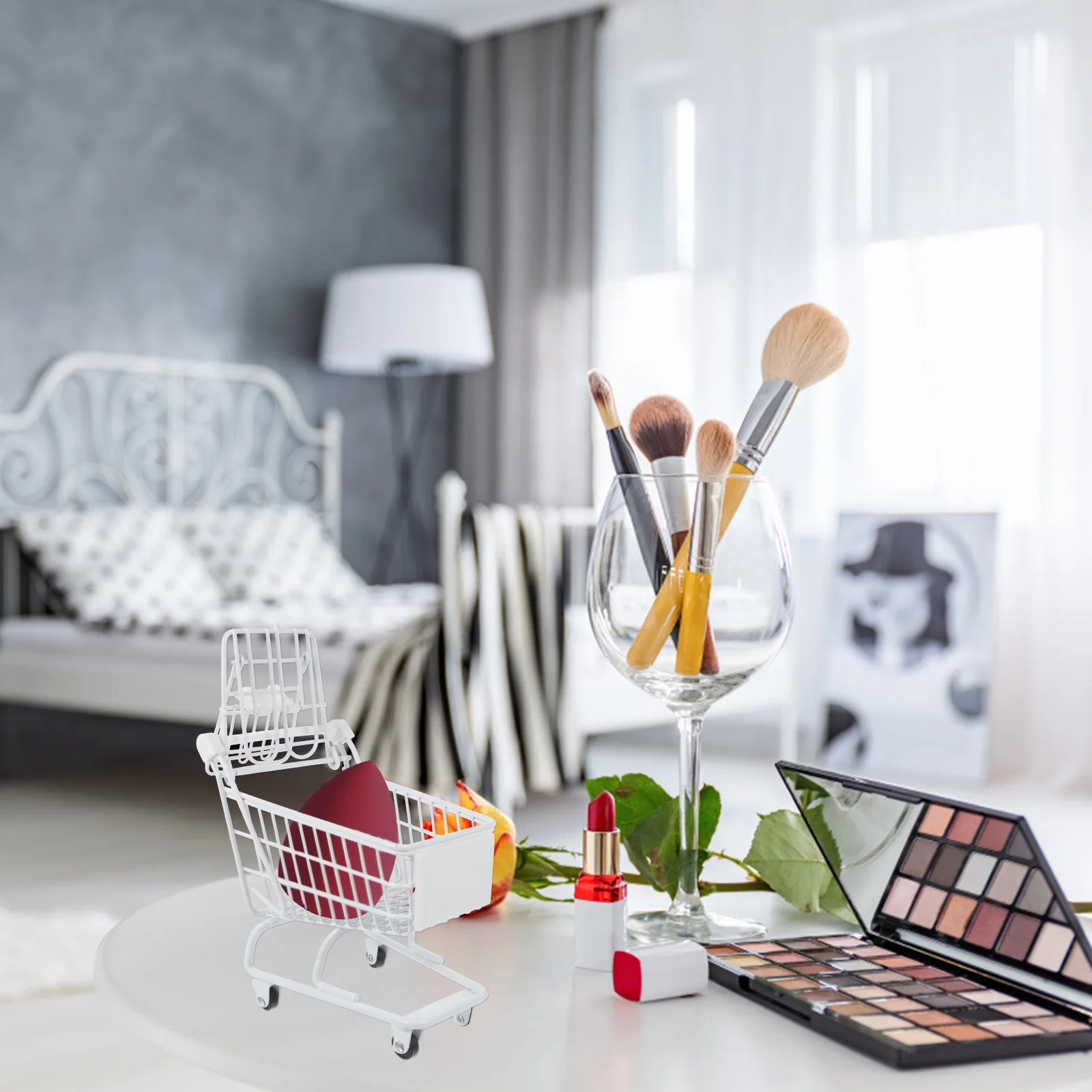 1 PC MINI รถเข็นสําหรับเด็กของเล่นล้อพับโลหะร้านขายของชํารถเข็น Handcart เด็กจําลอง
