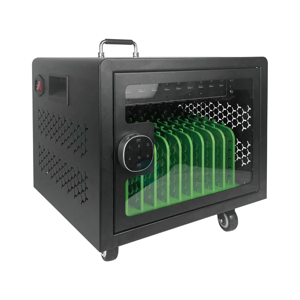 OEM 20/30/40/50/60 Units Multiple Laptop Ipad Metal Storage Mobile Notebook Charging Trolley for Laptop