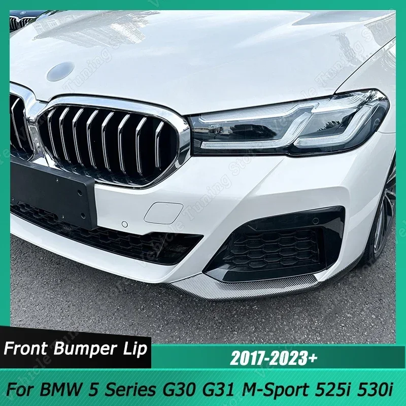 

For BMW 5 Series G30 G31 M-Sport 525i 530i 2017-2023+ Car Front Bumper Lip Spoiler Splitter Cover Bodykits Tuning ABS Black