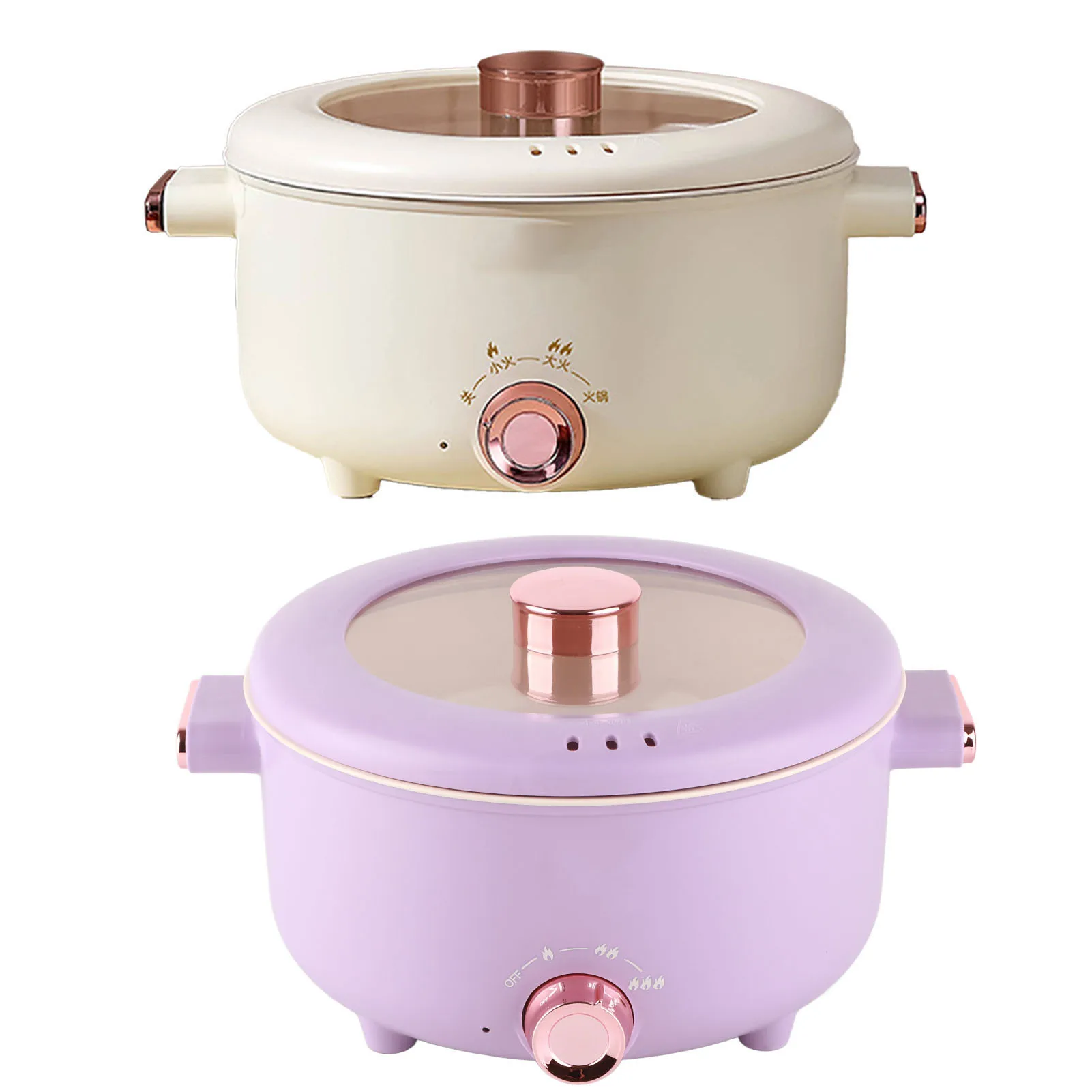 Electric Cooking Pot 3.5L 3 Temp Modes Antisticking Ceramic Glaze Multi Function Electric Cooker for Home Cooking 220V