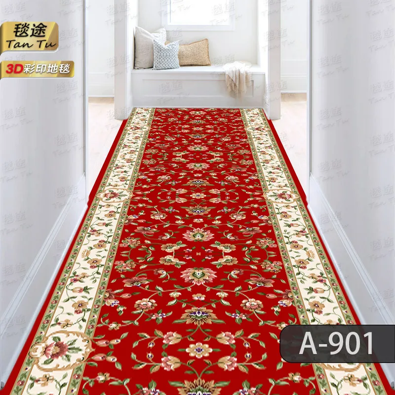 

Modern Design Aisle Carpet Long Runner Hotel Entrance Hallway Corridor Stair Non Slip Mat Bedroom Bedside Rugs for Living Room